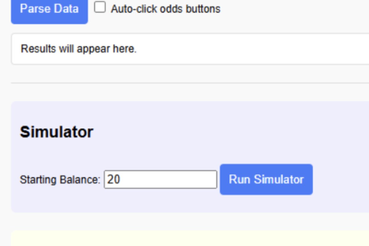Expected-value calculator interface