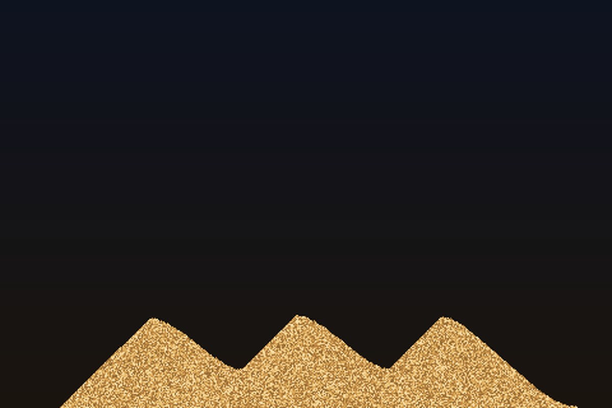 Granular sand simulation forming dunes